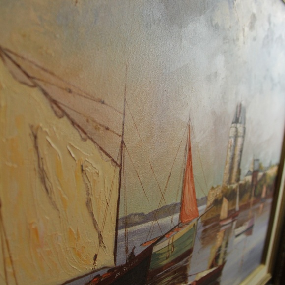 Acrylic on Canvas Painting: Seascape by P. Sykes - Picture 4 of 6